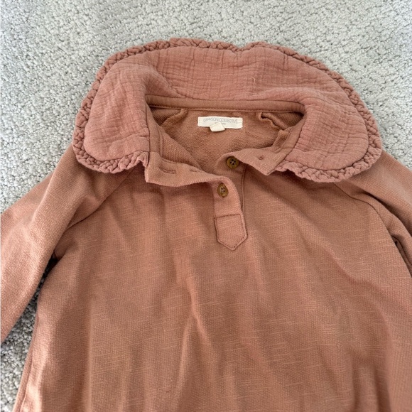 Grayson Collective Bubble Romper Size 6-9 Months Brown Preppy Fall Gauze - Picture 3 of 9